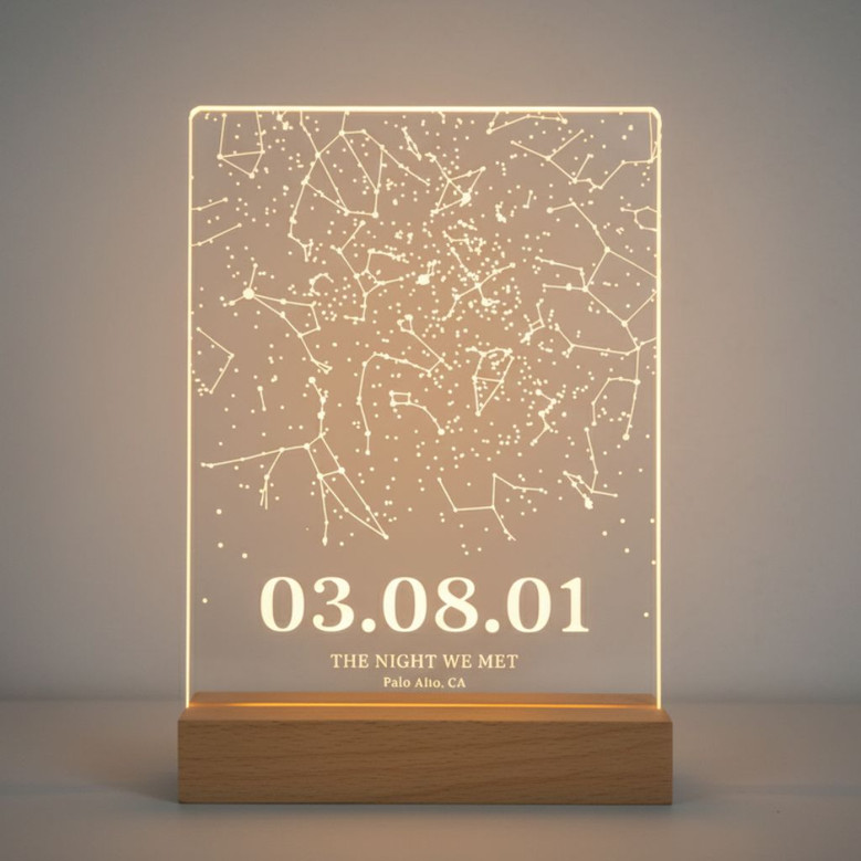 Under This Sky Personalized Star Map Night Light For Him Under This Sky Personalized Star Map Night Light For Him