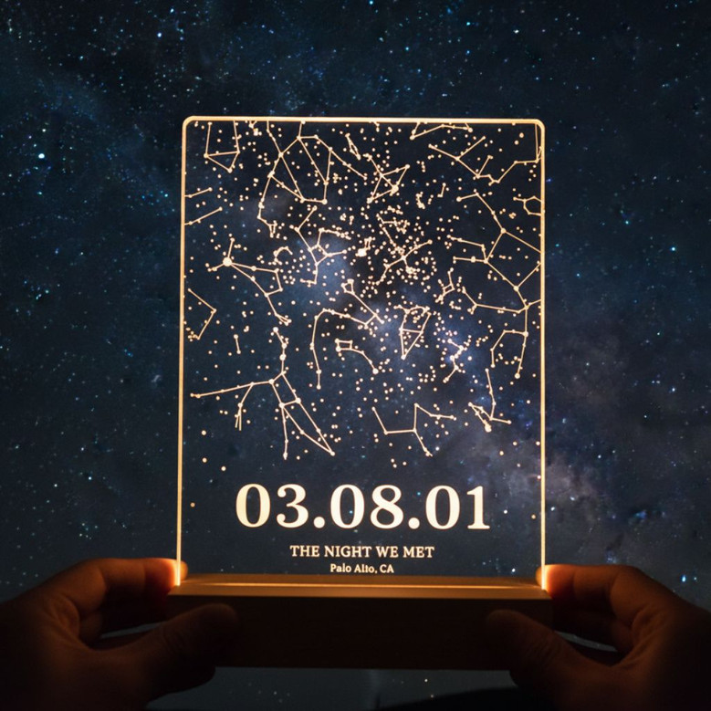 Under This Sky Personalized Star Map Night Light For Him Under This Sky Personalized Star Map Night Light For Him