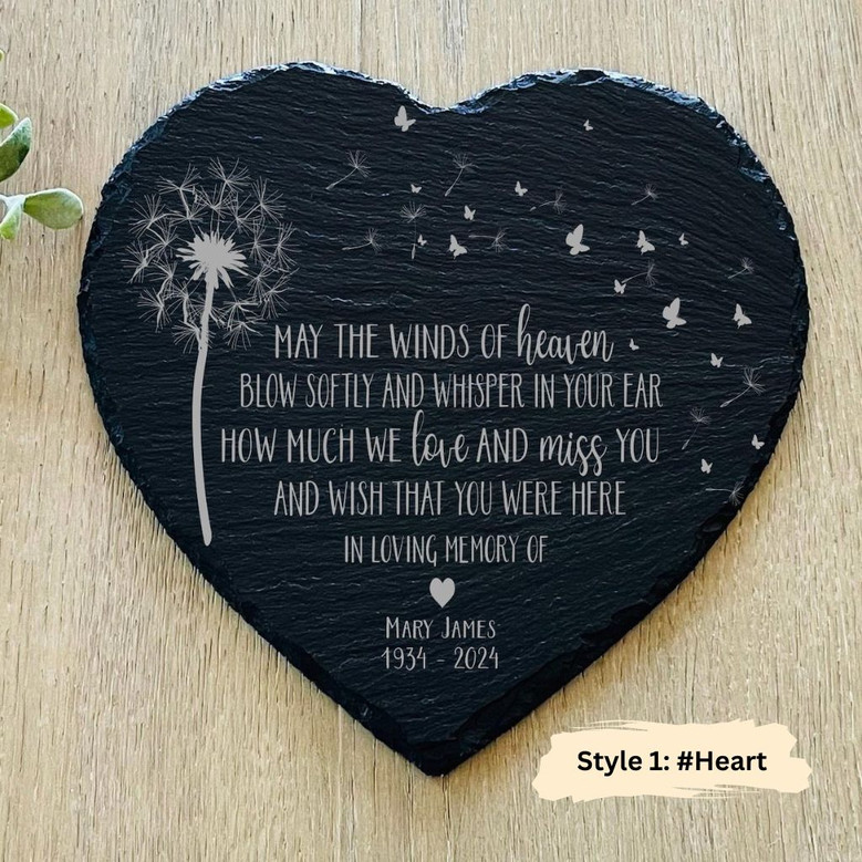 Winds of Heaven Softly Blow Memorial Garden Stone Tribute