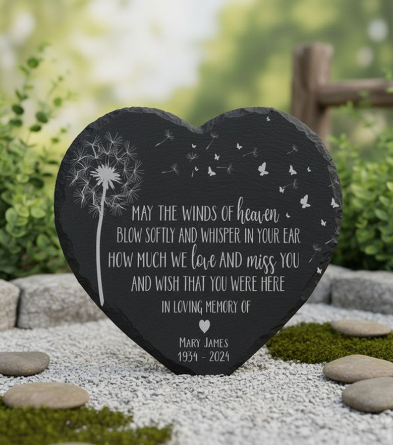 Winds of Heaven Softly Blow Memorial Garden Stone Tribute