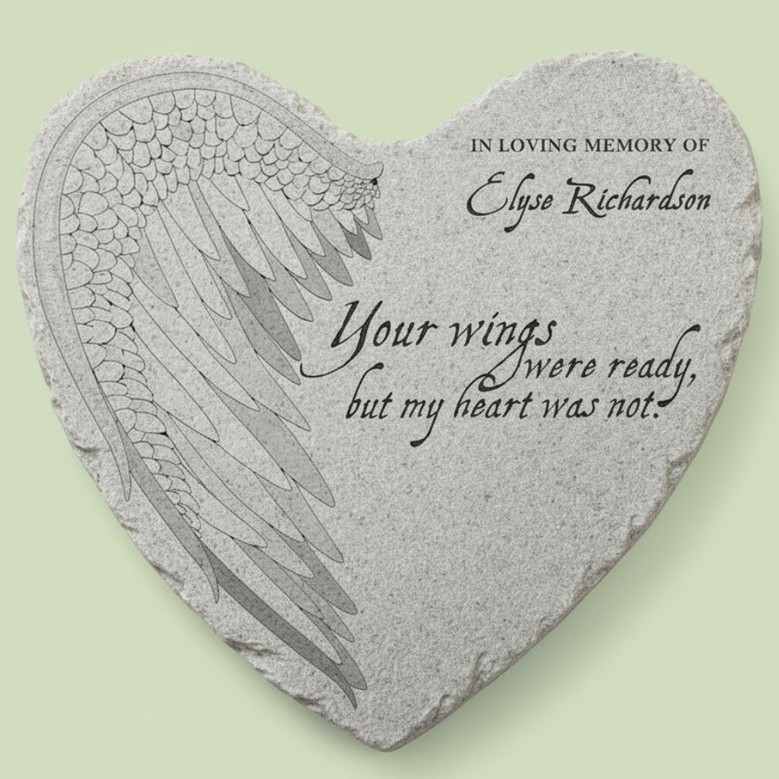 Your Wings Memorial Garden Stone Heartfelt Personalized Tribute Your Wings Memorial Garden Stone Heartfelt Personalized Tribute