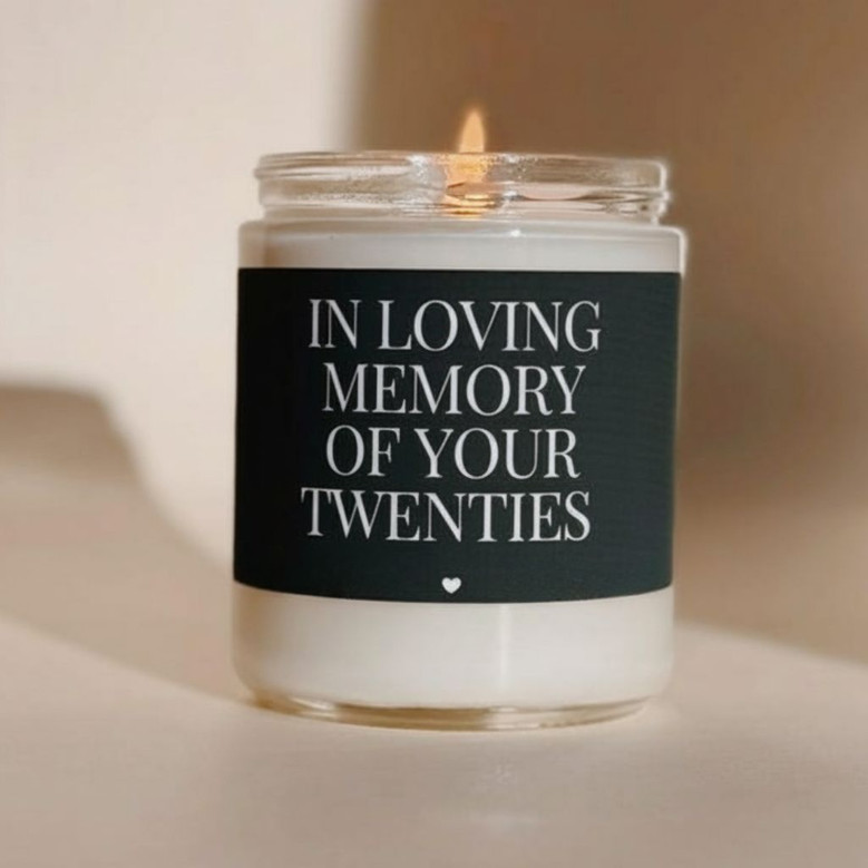 30th Birthday Candle Gift Funny In Loving Memory Of Your 20s