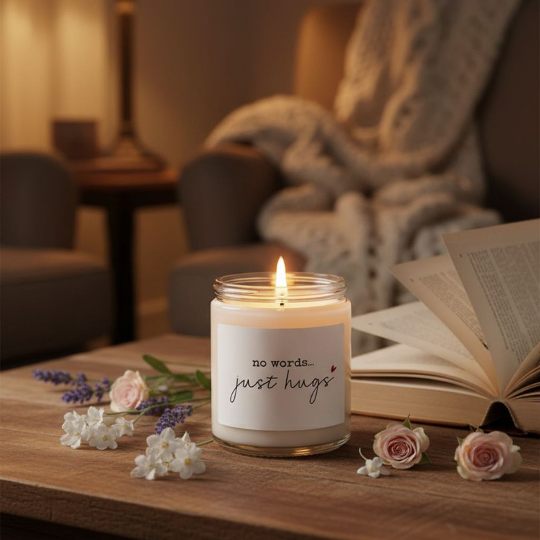 A Gentle Lavender Hug Soy Wax Candle 9oz Sympathy Gift A Gentle Lavender Hug Soy Wax Candle 9oz Sympathy Gift