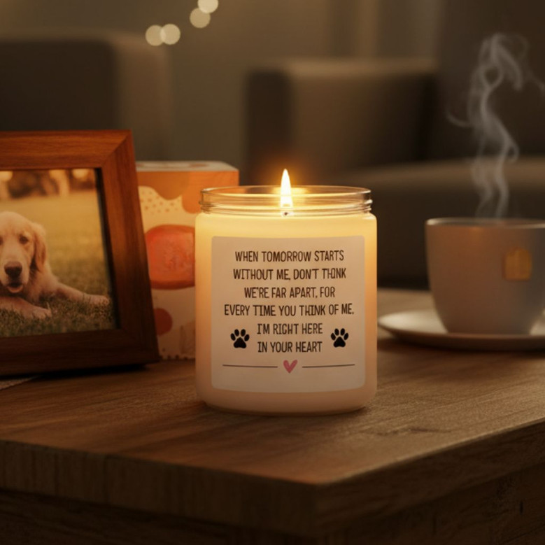 A Loyal Soul Remembered Dog Memorial Soy Wax Candle 9oz