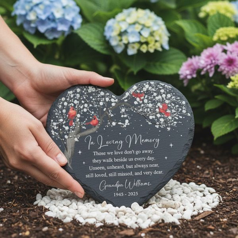 Always Near Custom Mom and Dad Memorial Garden Stone Gift