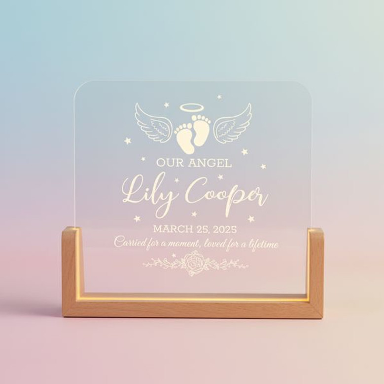 Angel Baby Memorial Light Night Miscarriage and Infant Keepsake