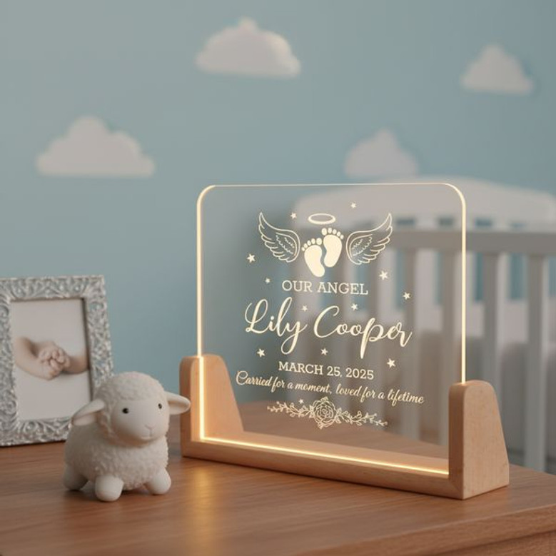 Angel Baby Memorial Light Night Miscarriage and Infant Keepsake