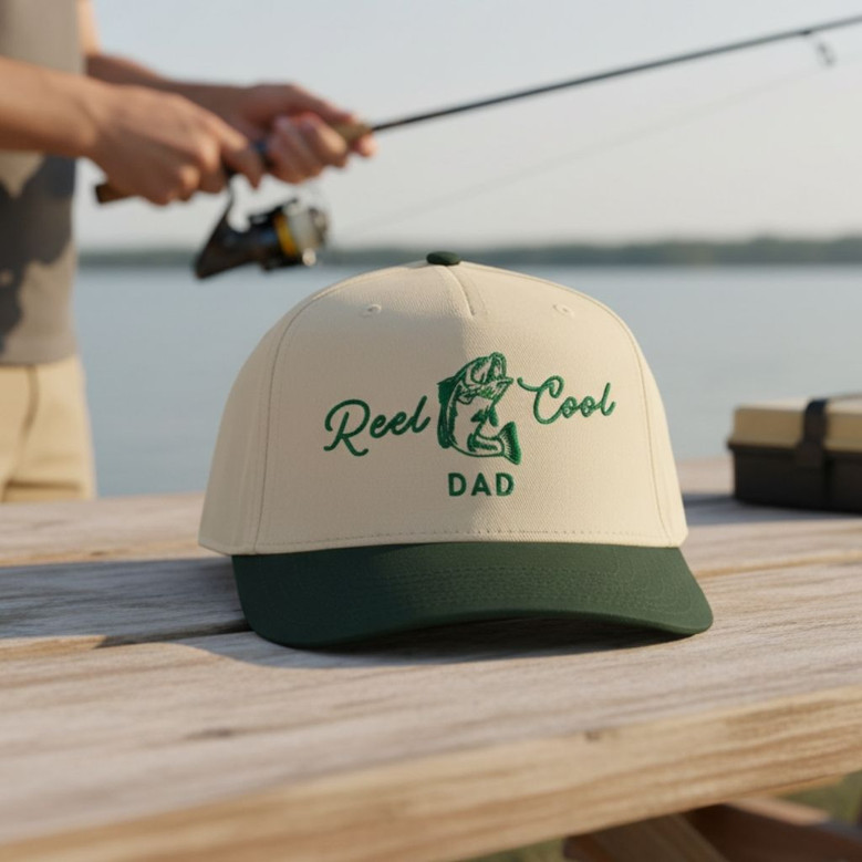 Angler�s Essential - Embroidered Mid Profile Baseball Cap for Dad