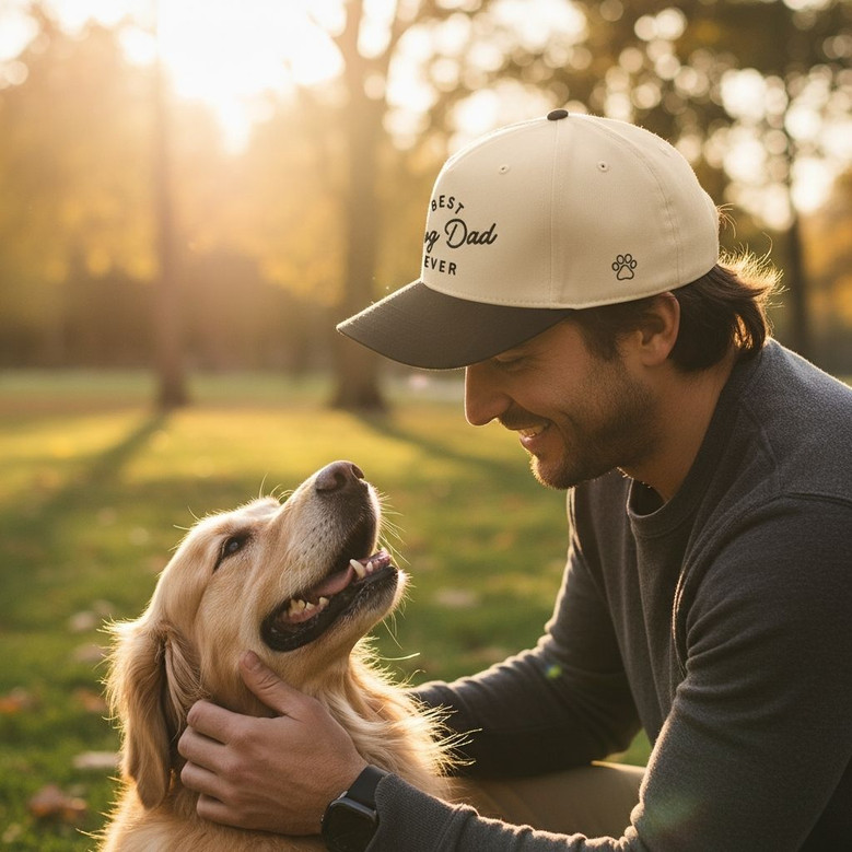 Best Dog Dad Ever - Embroidered Mid Profile Baseball Cap Gift Best Dog Dad Ever - Embroidered Mid Profile Baseball Cap Gift