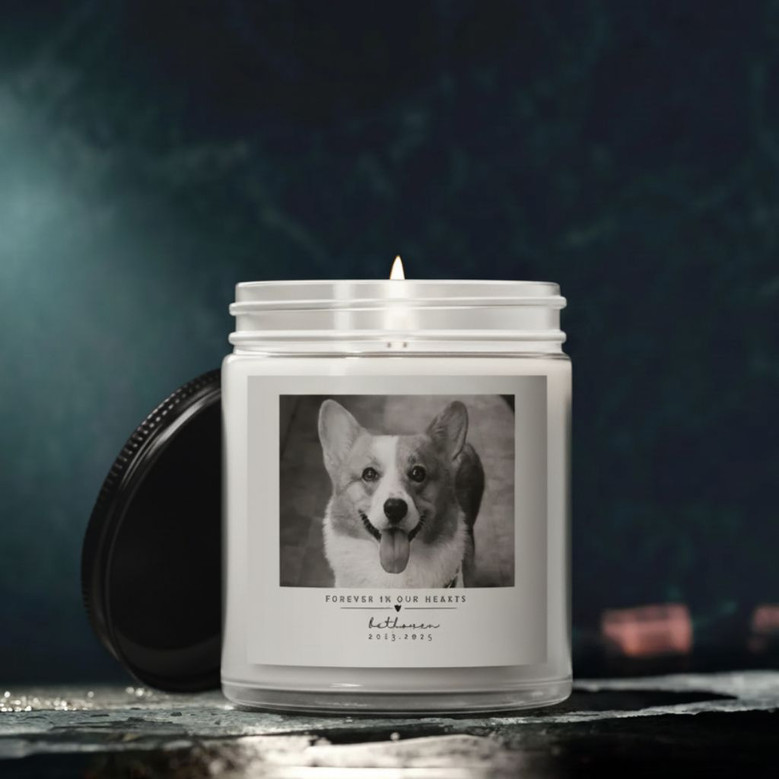 Captured in Light Custom Dog Photo Soy Wax Candle 9oz Captured in Light Custom Dog Photo Soy Wax Candle 9oz