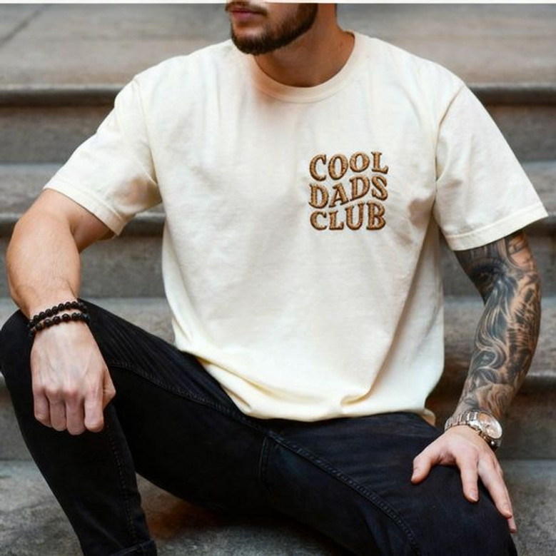 Cool Dads Club Style - Embroidered Comfort Colors T-shirt