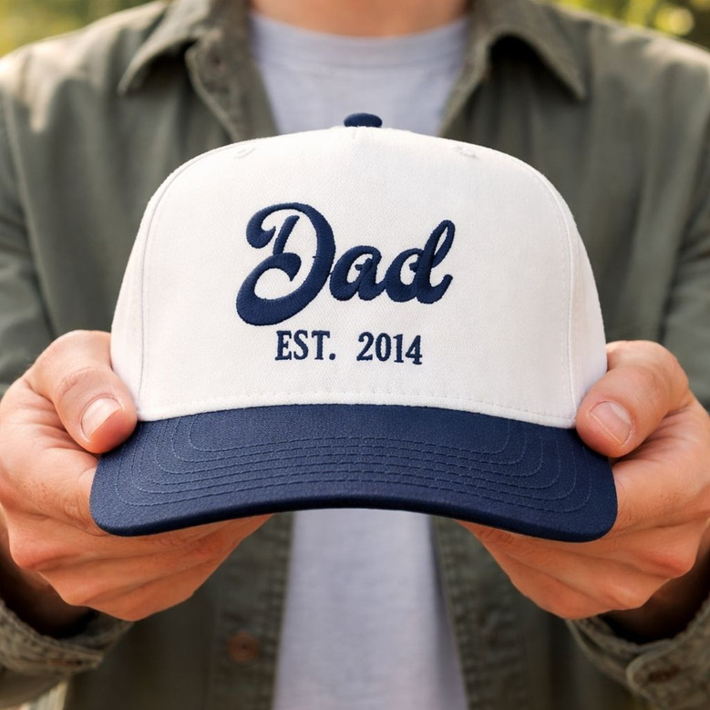Custom EST Year Gift - Embroidered Mid Profile Baseball Cap