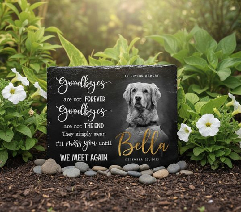 Custom Photo Memorial Garden Stone for a Cherished Pet
