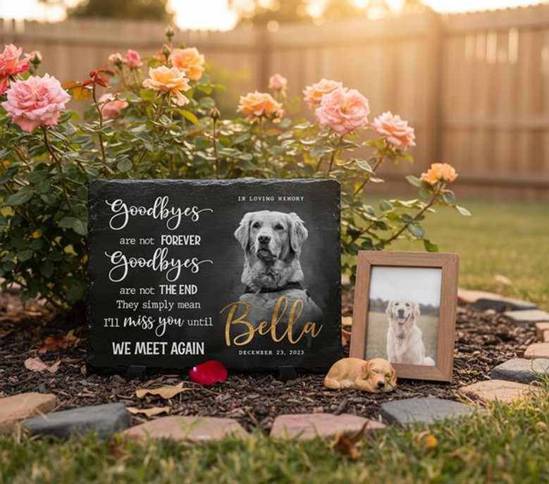 Custom Photo Memorial Garden Stone for a Cherished Pet
