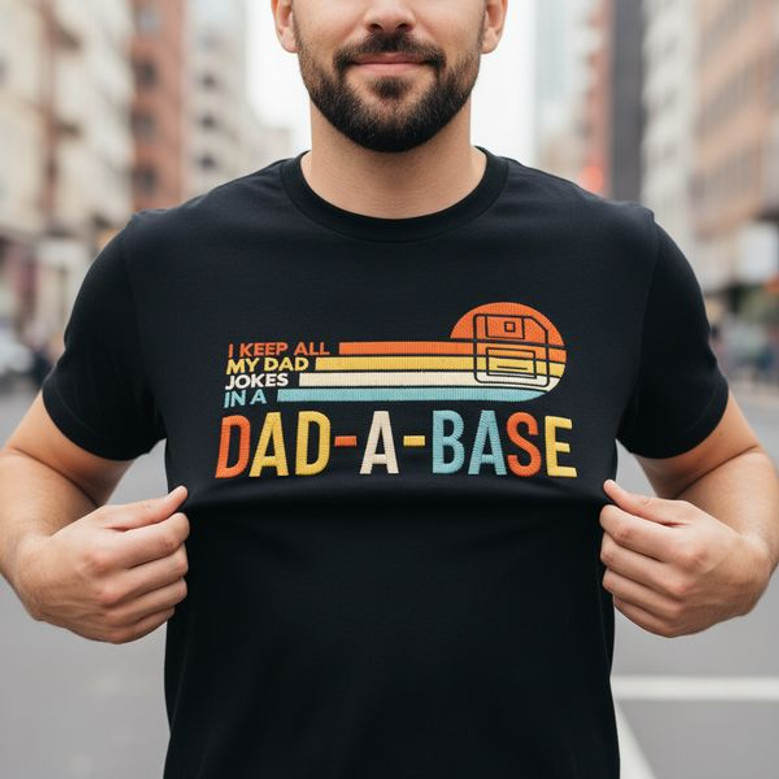 Dad-A-Base Pun Legend Embroidered Comfort Colors T-shirt