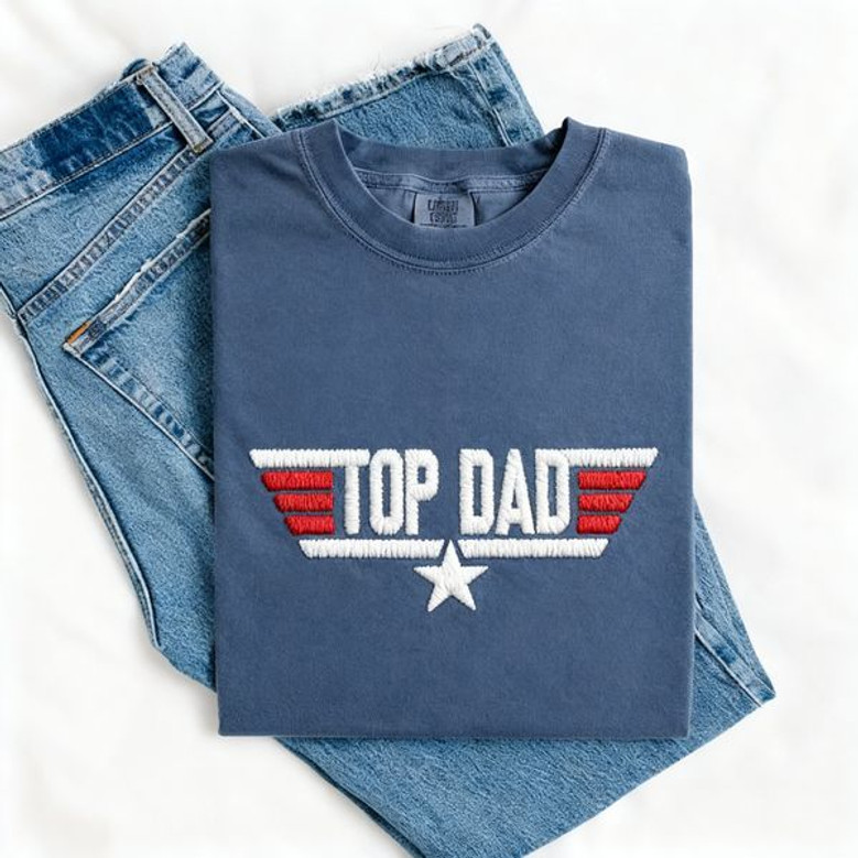Elite Dad Award Embroidered Comfort Colors T-shirt