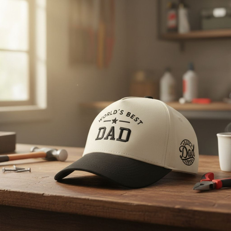Embroidered Mid Profile Baseball Cap - Dad's Vintage Birthday Gift
