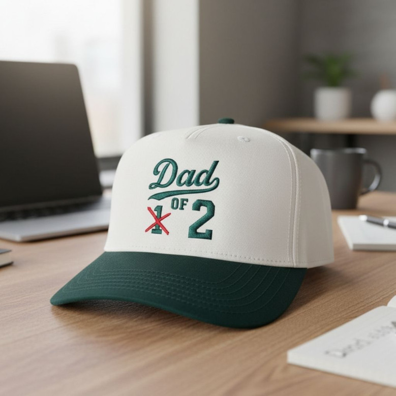 Embroidered Mid Profile Baseball Cap - New Dad Life Gift Idea Embroidered Mid Profile Baseball Cap - New Dad Life Gift Idea