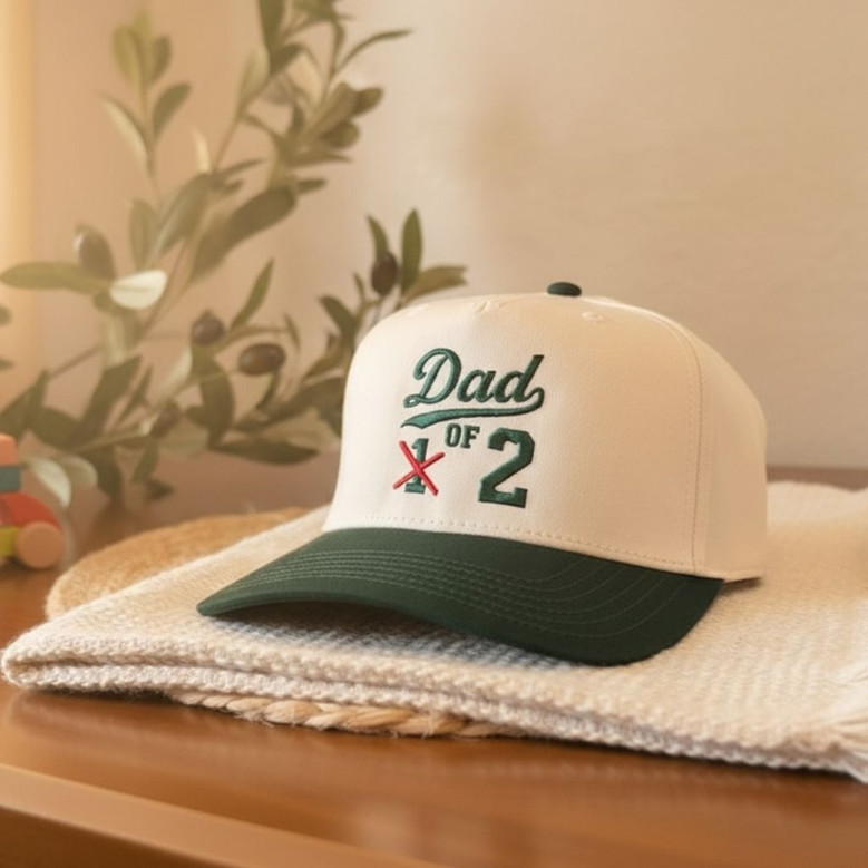 Embroidered Mid Profile Baseball Cap - New Dad Life Gift Idea Embroidered Mid Profile Baseball Cap - New Dad Life Gift Idea