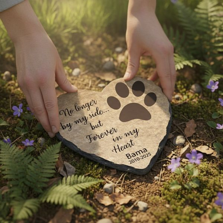 Eternal Paw Prints Custom Dog Memorial Garden Stone Eternal Paw Prints Custom Dog Memorial Garden Stone