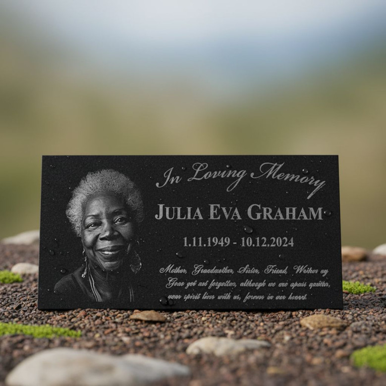 Everlasting Tribute Custom Photo Memorial Garden Stone Everlasting Tribute Custom Photo Memorial Garden Stone