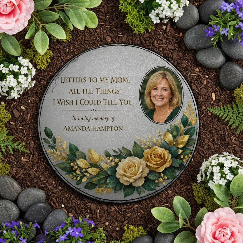 Forever Treasured Photo Keepsake Memorial Garden Stone