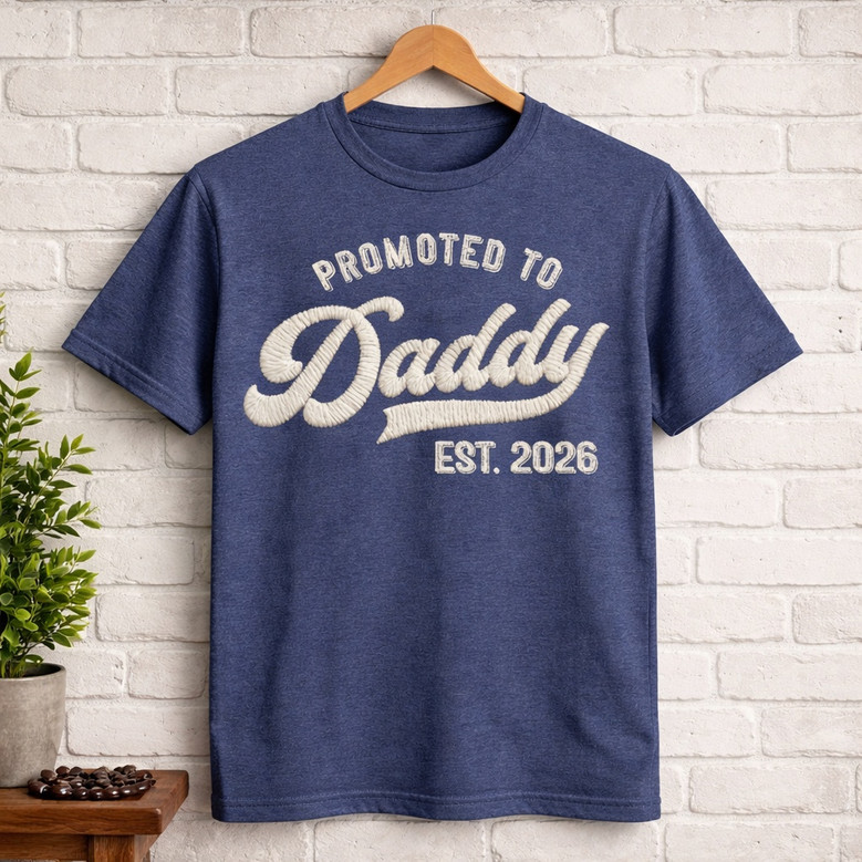 Future Dad Embroidered Comfort Colors T-shirt Announcement