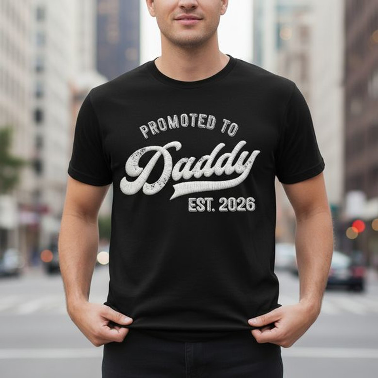 Future Dad Embroidered Comfort Colors T-shirt Announcement