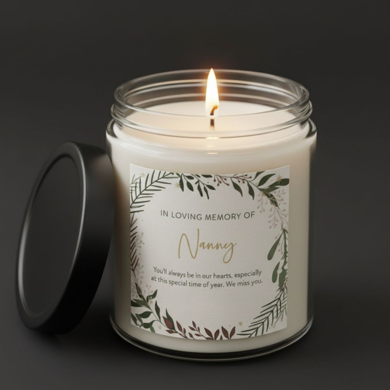 Graceful Remembrance Personalised Soy Wax Candle 9oz Jar Graceful Remembrance Personalised Soy Wax Candle 9oz Jar