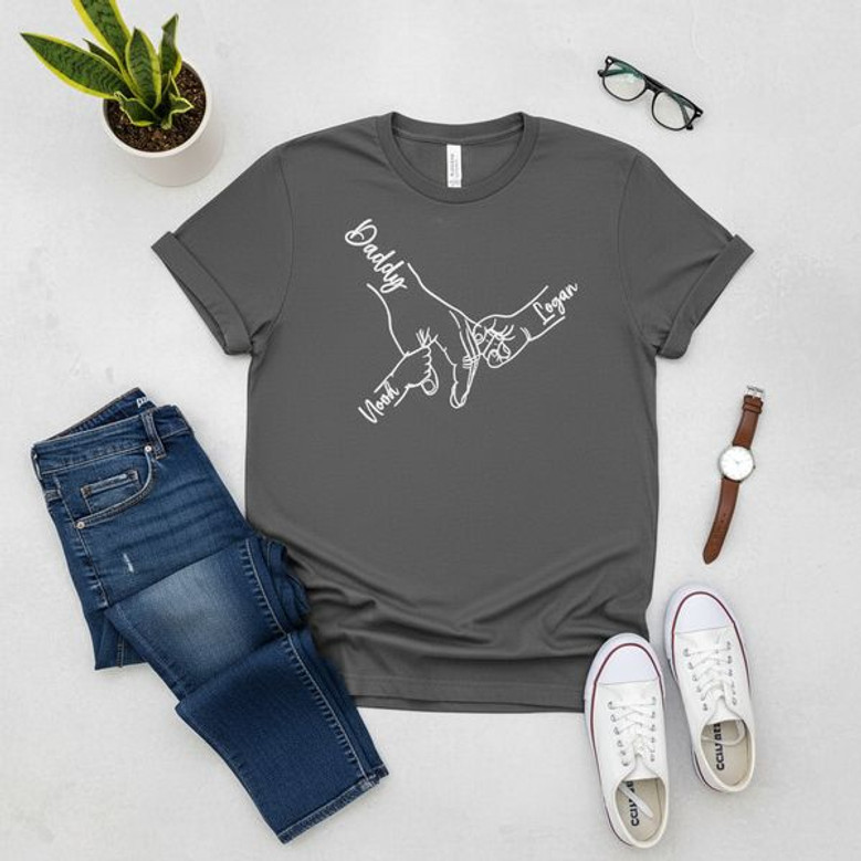 Hand-in-Hand Dad Embroidered Comfort Colors T-shirt