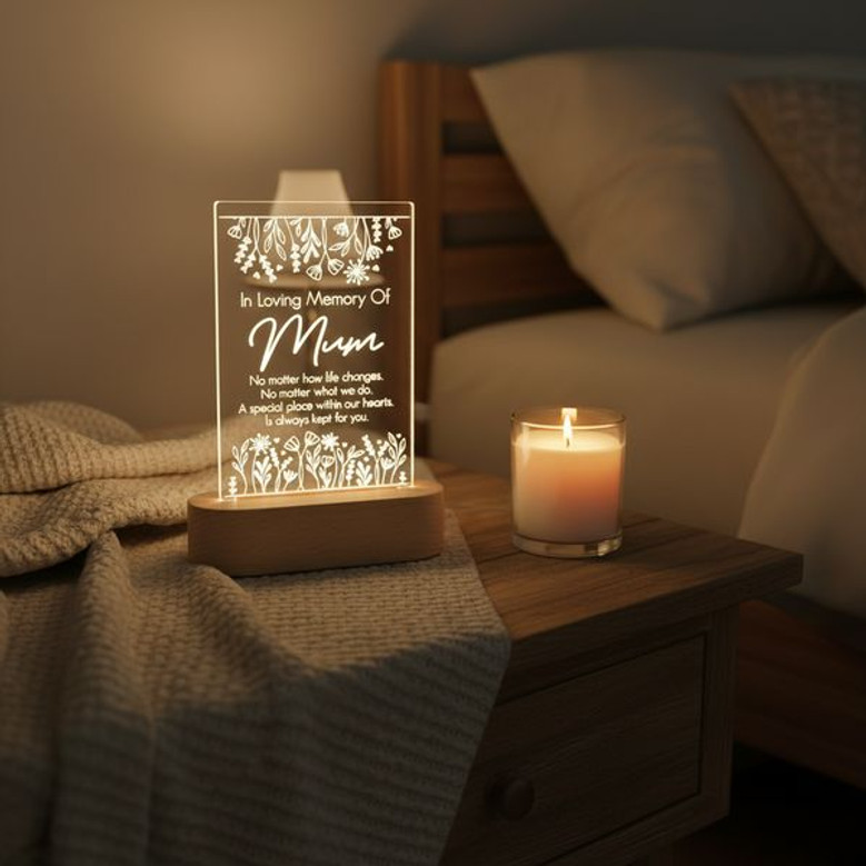 Heartfelt Remembrance Personalized Memorial Light Night for Mom