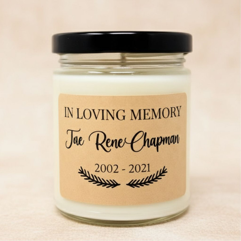 Honoring Parents Memorial Soy Wax Candle 9oz Sympathy Gift