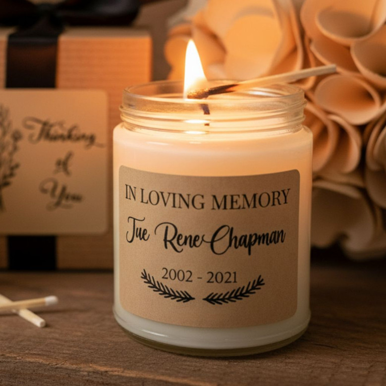 Honoring Parents Memorial Soy Wax Candle 9oz Sympathy Gift