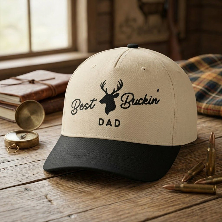 Hunting Pro Embroidered Mid Profile Baseball Cap - Best Buckin' Dad Hunting Pro Embroidered Mid Profile Baseball Cap - Best Buckin' Dad