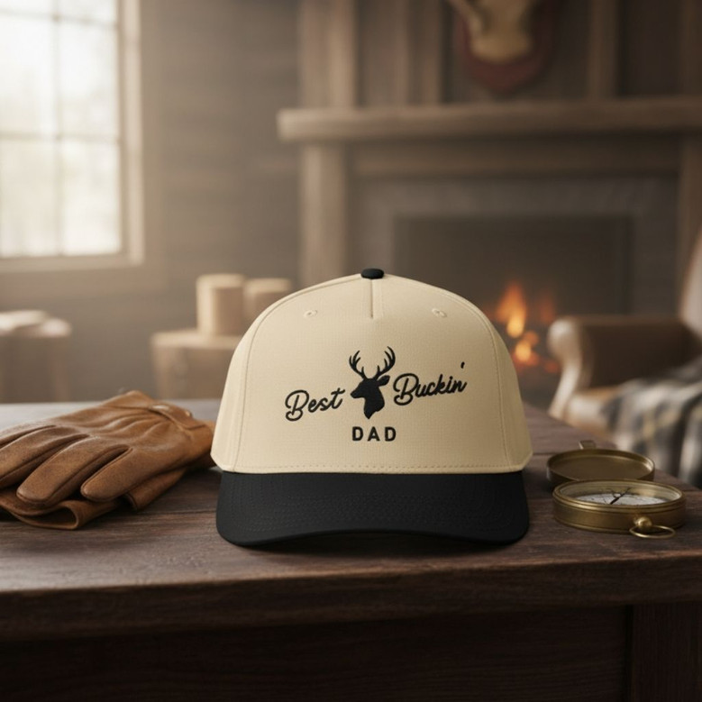 Hunting Pro Embroidered Mid Profile Baseball Cap - Best Buckin' Dad Hunting Pro Embroidered Mid Profile Baseball Cap - Best Buckin' Dad