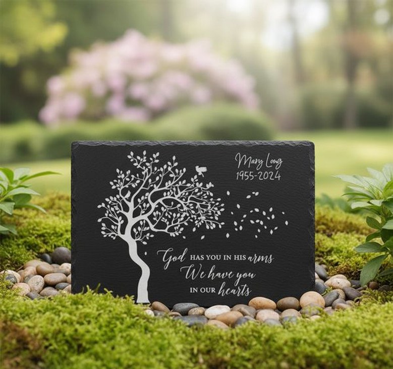 In His Heavenly Care God Has You Memorial Garden Stone