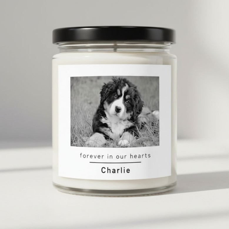 In Loving Memory Custom Pet Soy Wax Candle 9oz Tribute Gift In Loving Memory Custom Pet Soy Wax Candle 9oz Tribute Gift