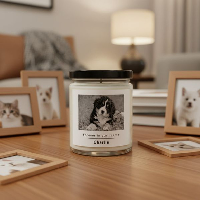 In Loving Memory Custom Pet Soy Wax Candle 9oz Tribute Gift In Loving Memory Custom Pet Soy Wax Candle 9oz Tribute Gift