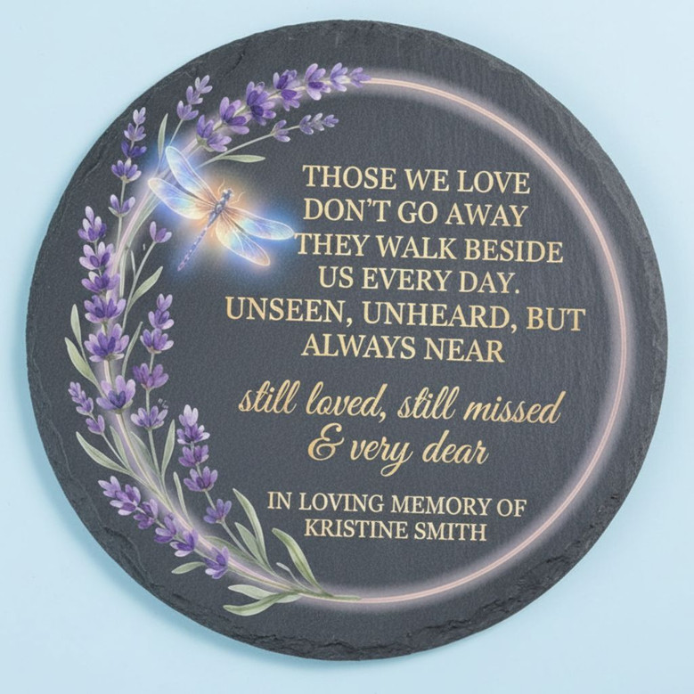 Lavender Dragonfly Tribute Unique Memorial Garden Stone Lavender Dragonfly Tribute Unique Memorial Garden Stone