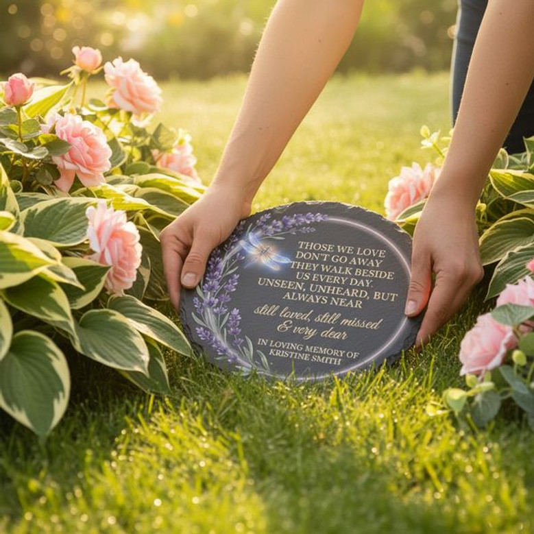 Lavender Dragonfly Tribute Unique Memorial Garden Stone Lavender Dragonfly Tribute Unique Memorial Garden Stone