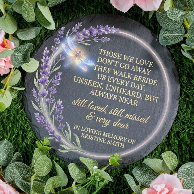 Lavender Dragonfly Tribute Unique Memorial Garden Stone Lavender Dragonfly Tribute Unique Memorial Garden Stone