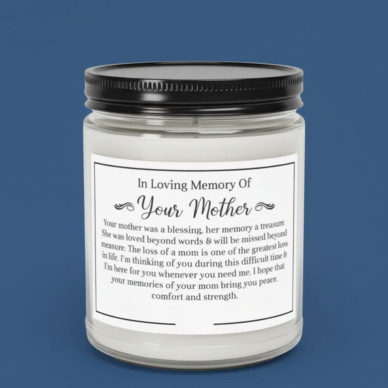 Mothers Peaceful Glow Soy Wax Candle 9oz Sympathy Gift