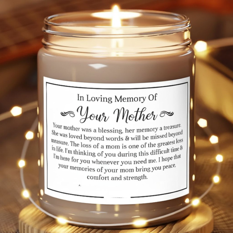 Mothers Peaceful Glow Soy Wax Candle 9oz Sympathy Gift