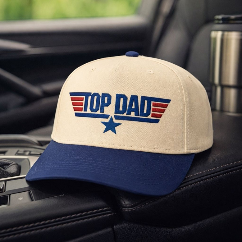 New Dad Reveal - Embroidered Mid Profile Baseball Cap Gift New Dad Reveal - Embroidered Mid Profile Baseball Cap Gift