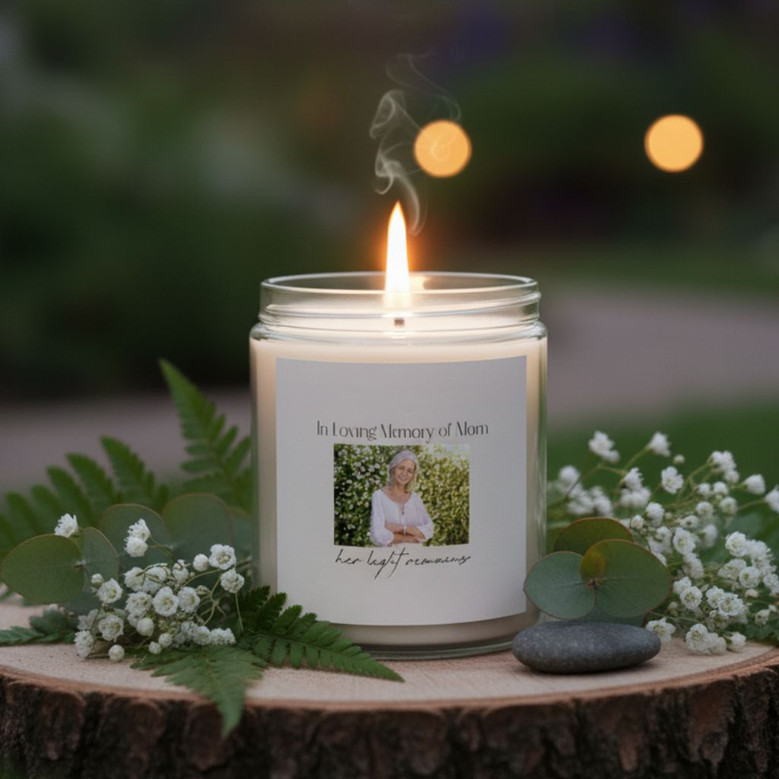 Parents Memory Photo Soy Wax Candle 9oz Heartfelt Sympathy Gift