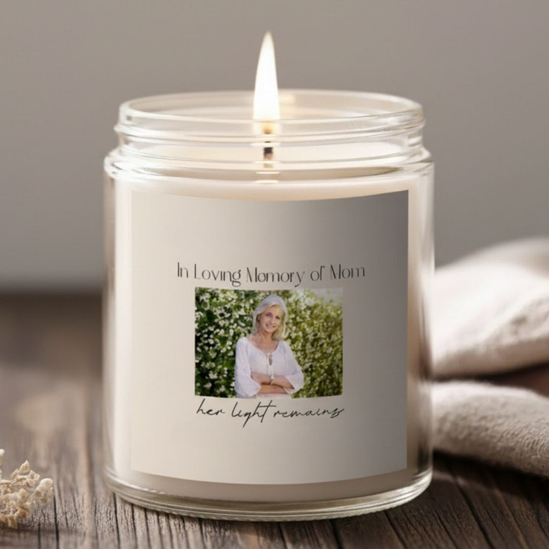 Parents Memory Photo Soy Wax Candle 9oz Heartfelt Sympathy Gift