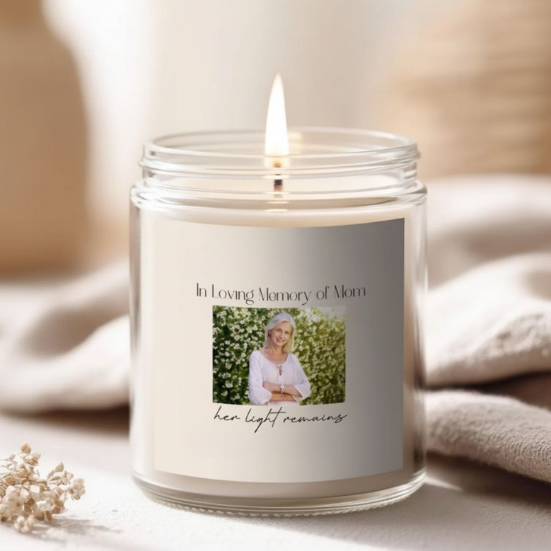 Parents Memory Photo Soy Wax Candle 9oz Heartfelt Sympathy Gift