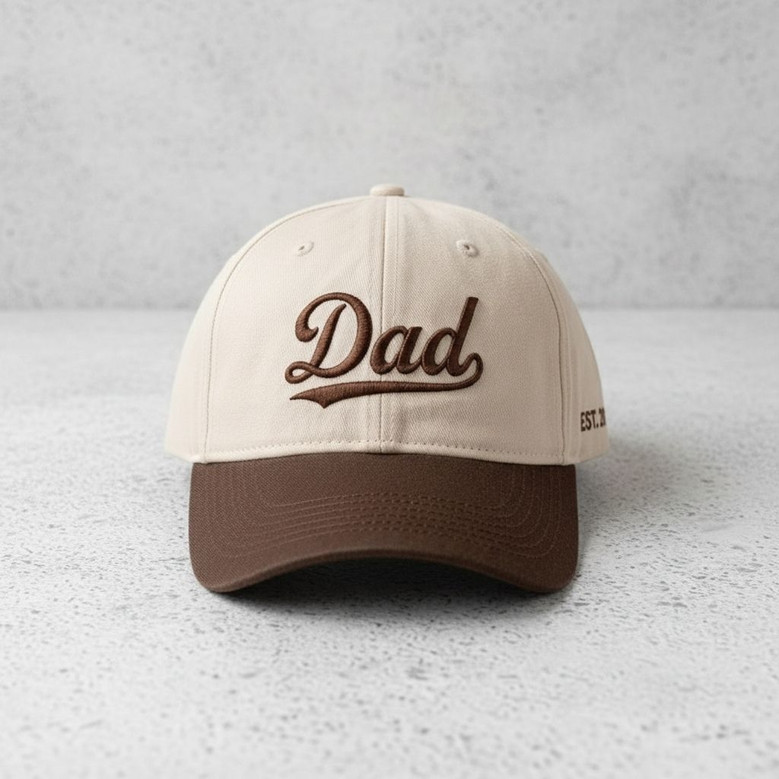 Personalized Embroidered Mid Profile Baseball Cap, Best Gift for Dad