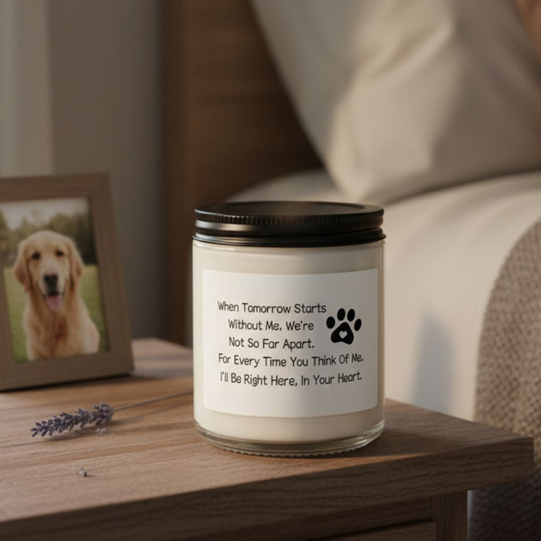 Pet Sympathy Gift Soy Wax Candle 9oz for Dog and Cat Memorial Pet Sympathy Gift Soy Wax Candle 9oz for Dog and Cat Memorial