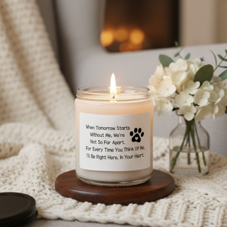 Pet Sympathy Gift Soy Wax Candle 9oz for Dog and Cat Memorial Pet Sympathy Gift Soy Wax Candle 9oz for Dog and Cat Memorial